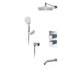 Wasserkraft А171519 Thermo Встраиваемый комплект для ванны с верхней душевой насадкой, лейкой и изливом